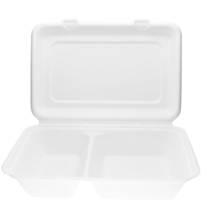 Sugarcane Hinged Burger Container 32x24x5cm (50 Units) Sugarcane Hinged Burger Container 32x24x5cm (50 Units)