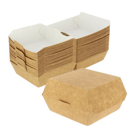 Paper Burger Box Kraft 12x12x7cm (450 Units)
