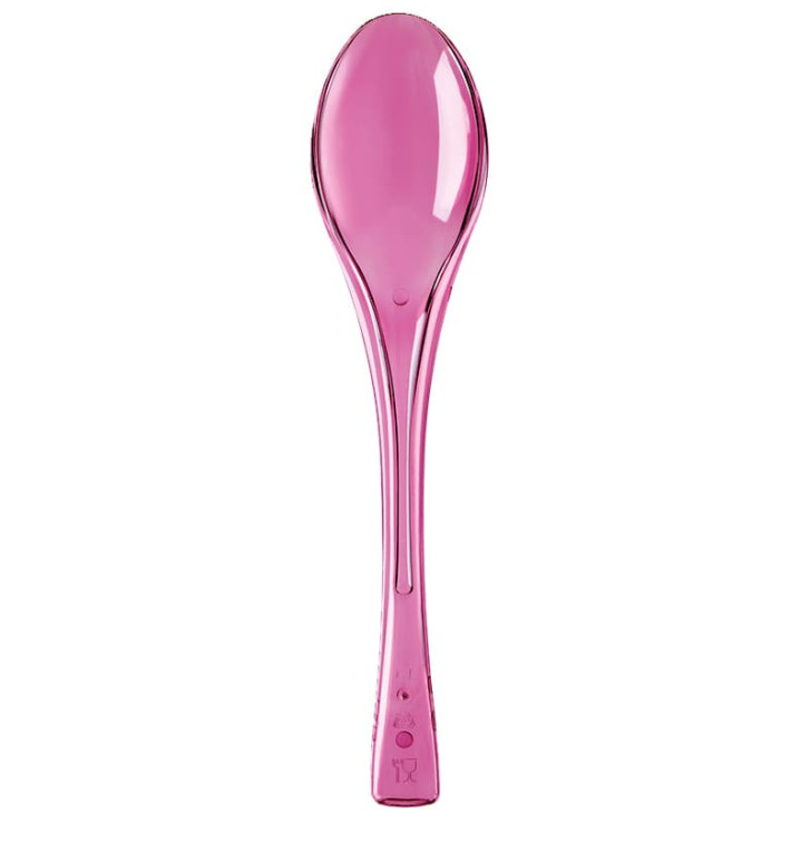 Plastic Spoon PS "Fly" Fuchsia Clear 14,5cm (3000 Units) Plastic Spoon PS "Fly" Fuchsia Clear 14,5cm (3000 Units)