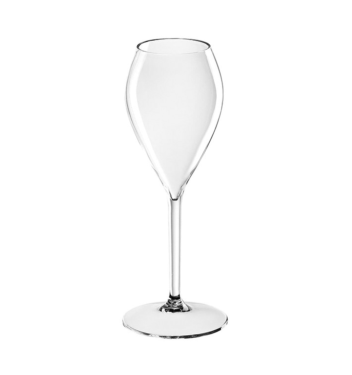 Reusable Plastic Glass Wine PC Clear Pearl 240ml (1 Unit) 