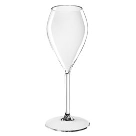 Reusable Plastic Glass Wine PC Clear Pearl 240ml (6 Units)