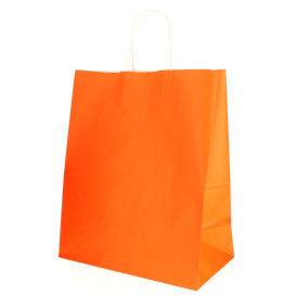 Paper Bag with Handles Orange 100g 25+11x31cm (200 Units) 