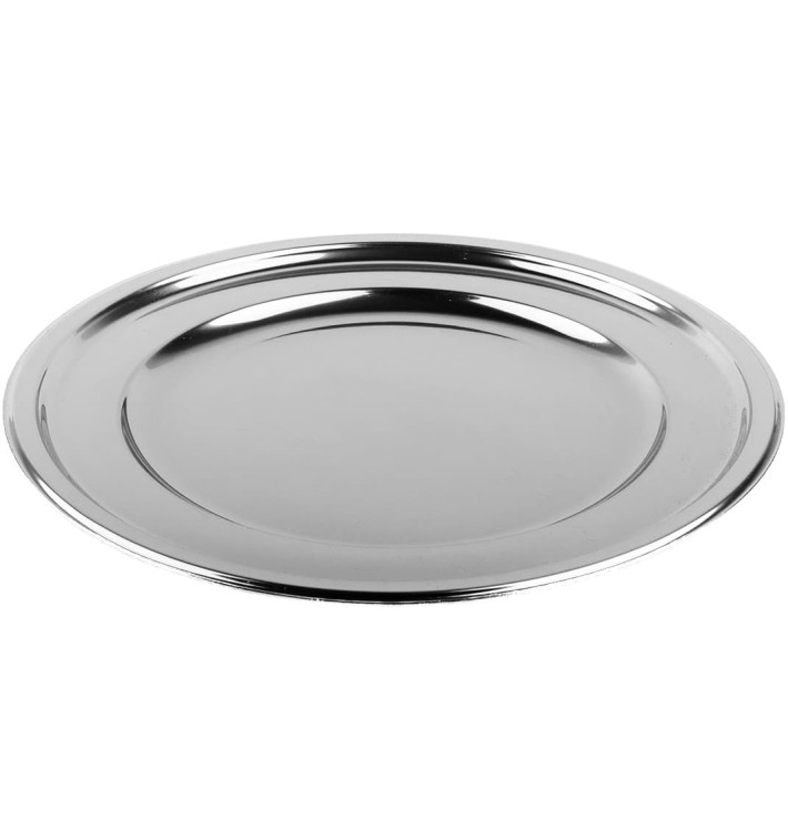 Plastic Charger Plate Round Shape Silver 30 cm (5 Units) Plastic Charger Plate Round Shape Silver 30 cm (5 Units)