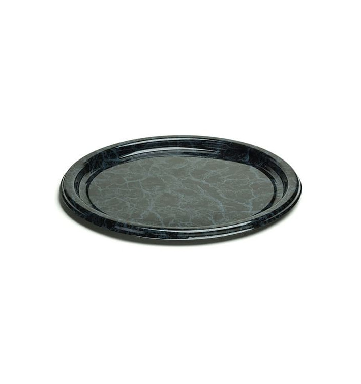 Plastic Plate Round shape Marble Vein 18 cm (250 Units) Plastic Plate Round shape Marble Vein 18 cm (250 Units)