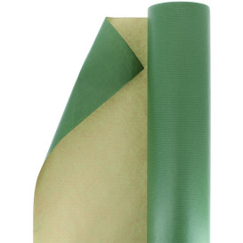 Paper Roll of Gift Wrap Kraft Green 100m (1 Unit)