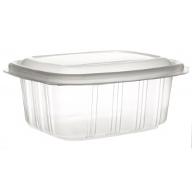 Plastic Hinged Deli Container Microwavable PP High Dome Lid 370ml (900 Units)