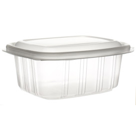 Plastic Hinged Deli Container Microwavable PP High Dome Lid 370ml (900 Units)