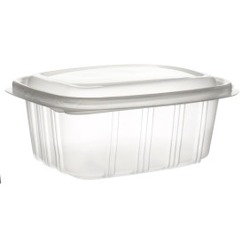 Plastic Hinged Deli Container Microwavable PP High Dome Lid 500ml (750 Units)