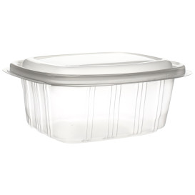 Plastic Hinged Deli Container Microwavable PP High Dome Lid 750ml (50 Units) 