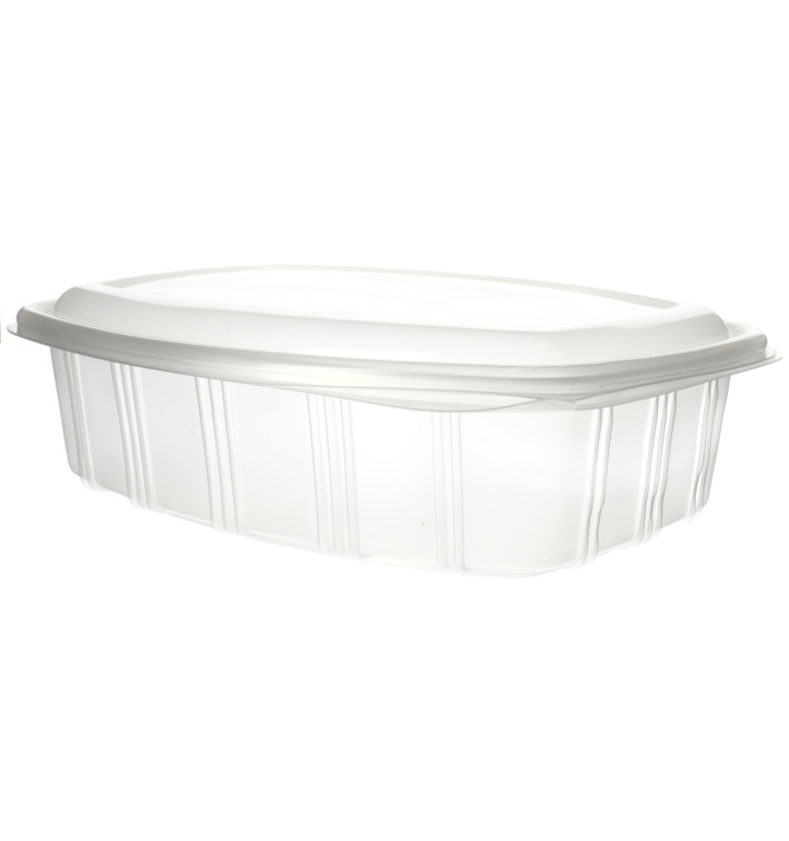 Plastic Hinged Deli Container Microwavable PP High Dome Lid 1500ml (200 Units) Plastic Hinged Deli Container Microwavable PP High Dome Lid 1500ml (200 Units)