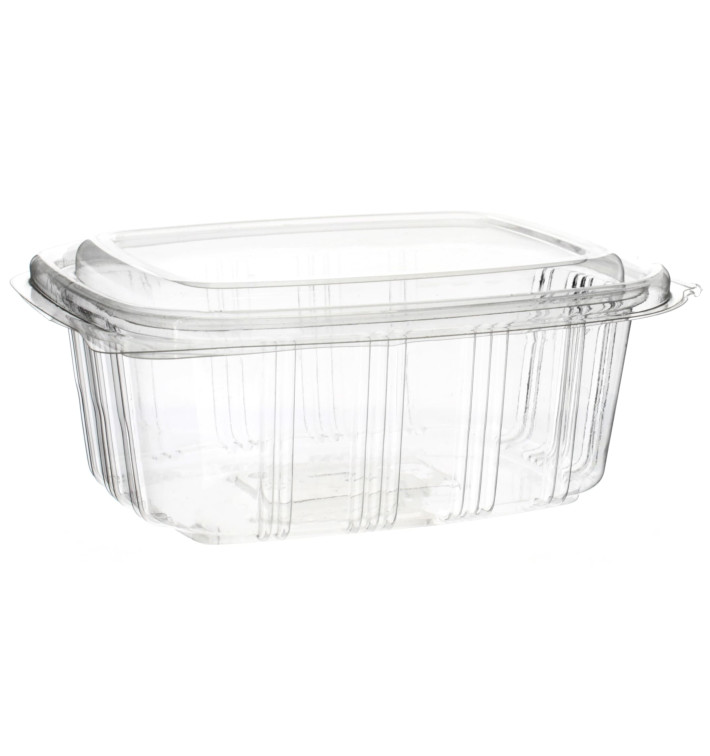 Plastic Hinged Deli Container OPS High Dome Lid 500ml (750 Units)