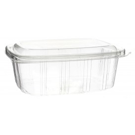 Plastic Hinged Deli Container OPS High Dome Lid 1000ml (50 Units) 