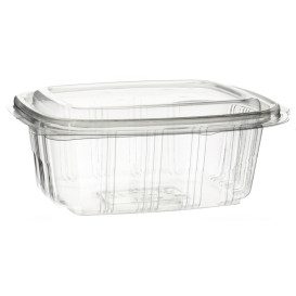 Plastic Hinged Deli Container PET High Dome Lid 500ml (50 Units) 