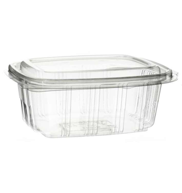 Plastic Hinged Deli Container PET High Dome Lid 500ml (50 Units) Plastic Hinged Deli Container PET High Dome Lid 500ml (50 Units)