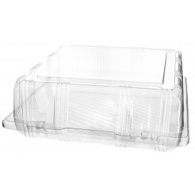 Plastic Hinged Bakery Container PET 22x22x8cm (220 Units)