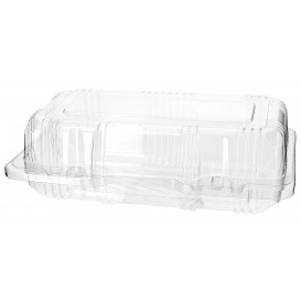 Plastic Hinged Bakery Container PET 18x9,5x6cm (20 Units) 