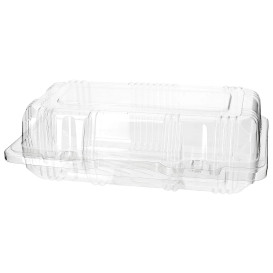 Plastic Hinged Bakery Container PET 18x9,5x6cm (220 Units)