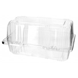 Plastic Hinged Bakery Container PET 18x9,5x10cm (220 Units)