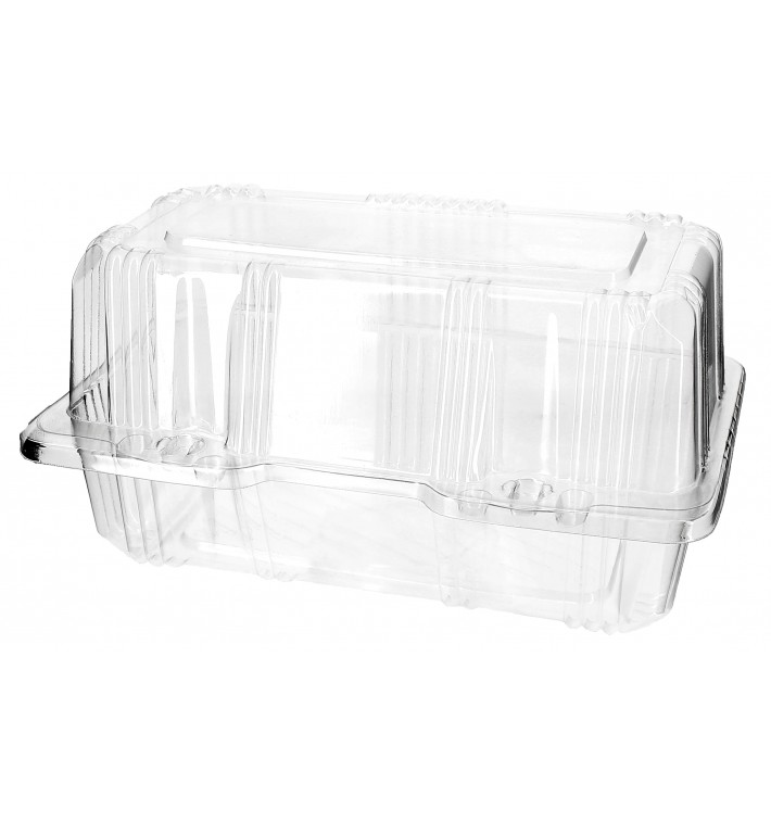 Plastic Hinged Bakery Container PET 18x9,5x10cm (220 Units)