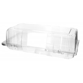 Plastic Hinged Bakery Container PET 26x13x8cm (220 Units)