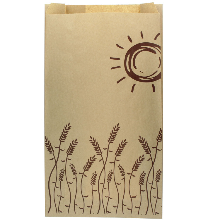 Paper Food Bag "Espigas" 18+7x32cm (100 Units) Paper Food Bag "Espigas" 18+7x32cm (100 Units)