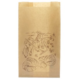 Paper Food Bag Kraft "Siega" 14+7x24cm (100 Units) 