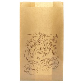 Paper Food Bag Kraft "Siega" 18+7x32cm (100 Units) 