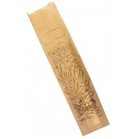 Paper Food Bag "Siega" Kraft 12+9x50cm (100 Units) 