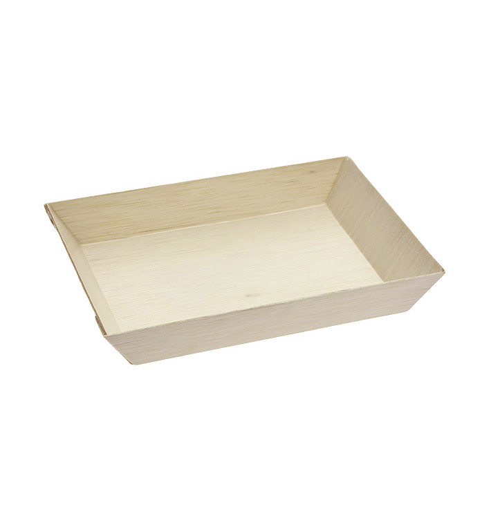 Wooden Tray 18x13x2,8cm 500ml (25 Units) Wooden Tray 18x13x2,8cm 500ml (25 Units)