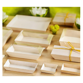 Wooden Tray 18x13x2,8cm 500ml (100 Units)