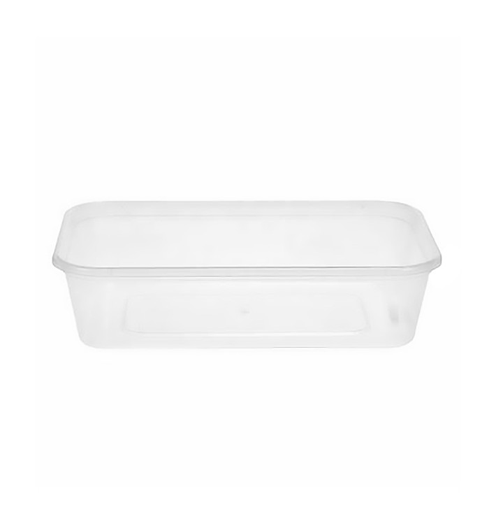 Plastic Deli Container PP Rectangular Shape 500 ml (50 Units) Plastic Deli Container PP Rectangular Shape 500 ml (50 Units)