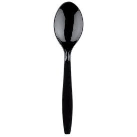 Plastic Spoon Premium PS Black 19cm (50 Units) 