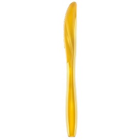 Plastic Knife PS Premium Gold 19cm (1000 Units)
