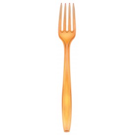 Plastic Fork PS Premium Orange 19cm (50 Units)
