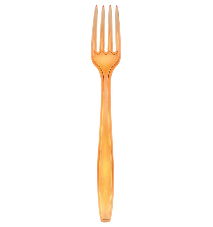 Plastic Fork PS Premium Orange 19cm (50 Units) Plastic Fork PS Premium Orange 19cm (50 Units)