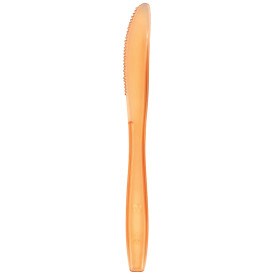 Plastic Knife PS Premium Orange 19cm (50 Units) 