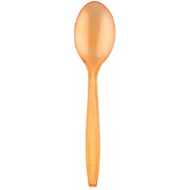 Plastic Spoon PS Premium Orange 19cm (50 Units) 