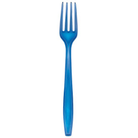 Plastic Fork PS Premium Blue 19cm (1000 Units)