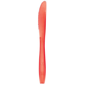 Plastic Knife PS Premium Red 19cm (50 Units) 