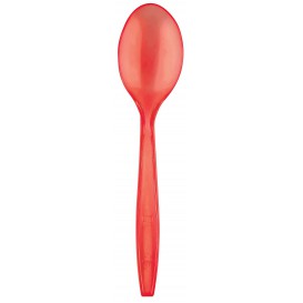 Plastic Spoon PS Premium Red 19cm (50 Units) 