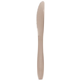 Plastic Knife PS Premium Beige 19cm (1000 Units)