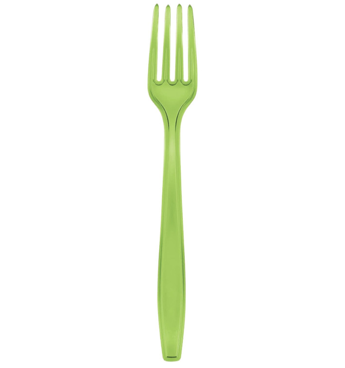 Plastic Fork PS Premium Lime Green 19cm (1000 Units) Plastic Fork PS Premium Lime Green 19cm (1000 Units)