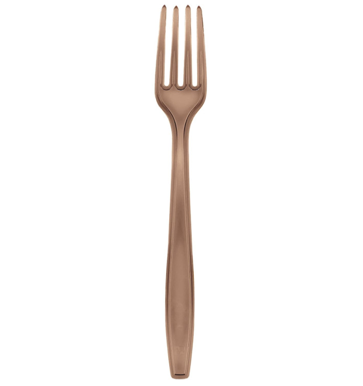 Plastic Fork PS Premium Brown 19cm (50 Units) Plastic Fork PS Premium Brown 19cm (50 Units)