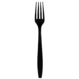 Plastic Fork Premium PS Black 19cm (1000 Units)