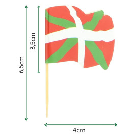 Euskadi Flag Food Pick 6,5cm (14400 Units)
