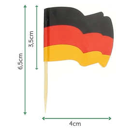 Germany Flag Food Pick 6,5cm (14400 Units)