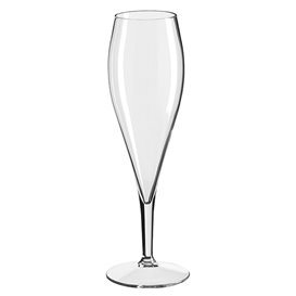 Reusable Plastic Flute Sparkling Wine Clear Tritan 375ml (6 Units)