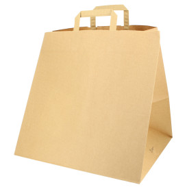 Paper Bag with Handles for Pizza Boxes 80g 37+33x32cm (25 Units)