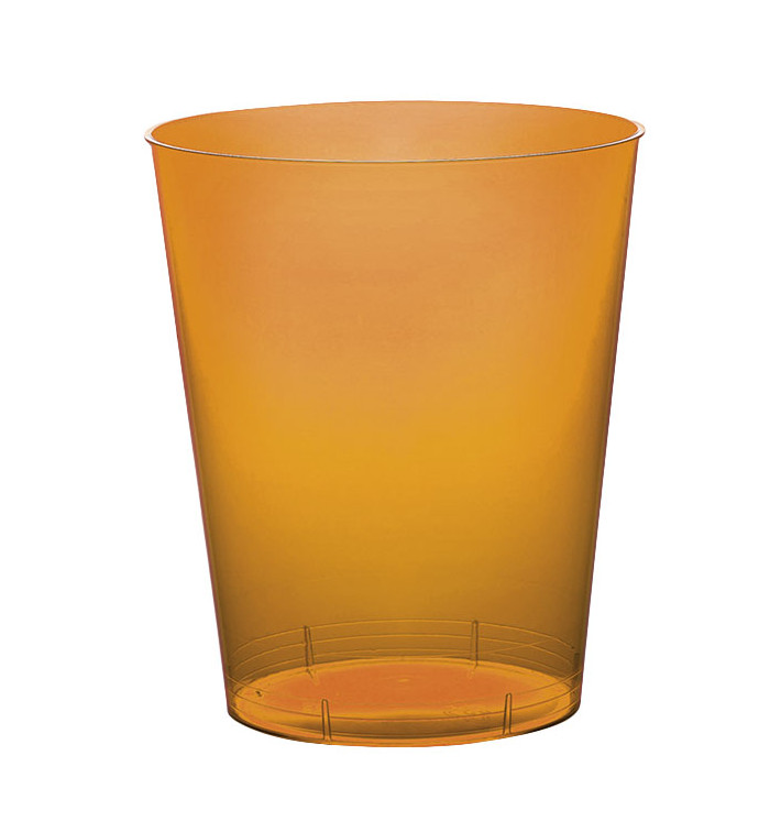 Plastic Cup PS "Moon" Orange Clear 350ml (20 Units)