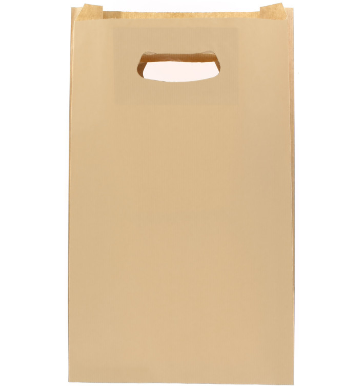 Paper Bag with Handles Kraft "Hawanna" Die Cut 24+7x37cm (50 Units) Paper Bag with Handles Kraft "Hawanna" Die Cut 24+7x37cm (50 Units)